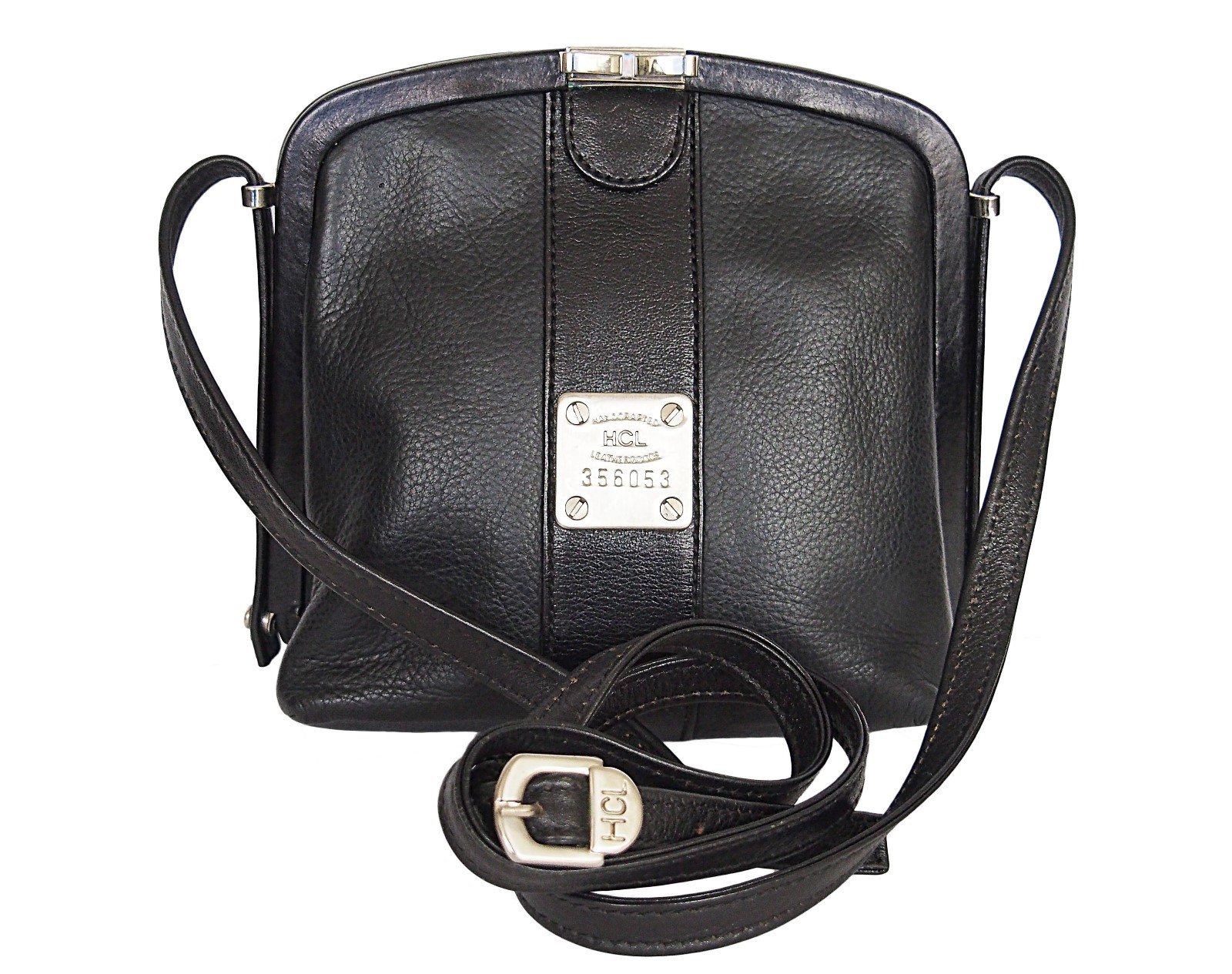 HCL Handcrafted Vintage Framed Crossbody Leather Bag … Gem