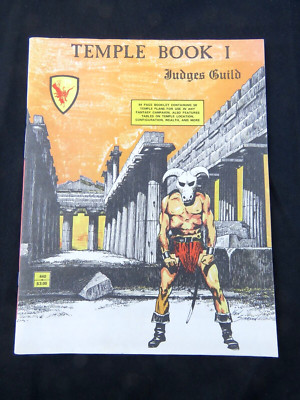 TEMPLE BOOK I , DUNGEONS & DRAGONS, ROLE PLAYING GAME, JUDGES GUILD 1981
