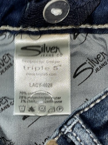 Silver Brand Lacy-4028 Denim Shorts Girls Size 16 Medium Wash Blue - Picture 4 of 11