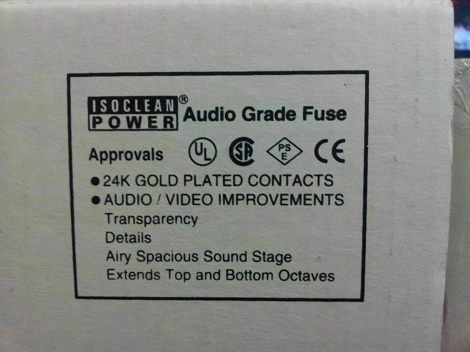 1x Fusible Isoclean Fusibles Chapados en Oro 24K 5x20mm 1A Soplado Lento Alta Fidelidad Actualización  Foto 2 de 2