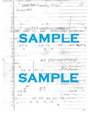 Genuine Marty Friedman Handwritten Lessons Tabs Cacophony Megadeth Tablature