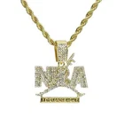 NEVER BROKE AGAIN Cubic Zirconia Iced Pendant & 18" 20" 24" Rope Chain Necklace