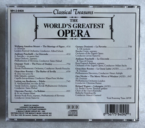 Classical Treasures CD Lot: Vienna Waltzes, World's Greatest Opera, Handel, OOP - Imagen 6 de 7