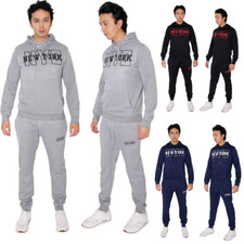 Mens HOODIE Tracksuit Set Joggers SLIM FIT Pullover Fitness GYM Set Pant 2271 