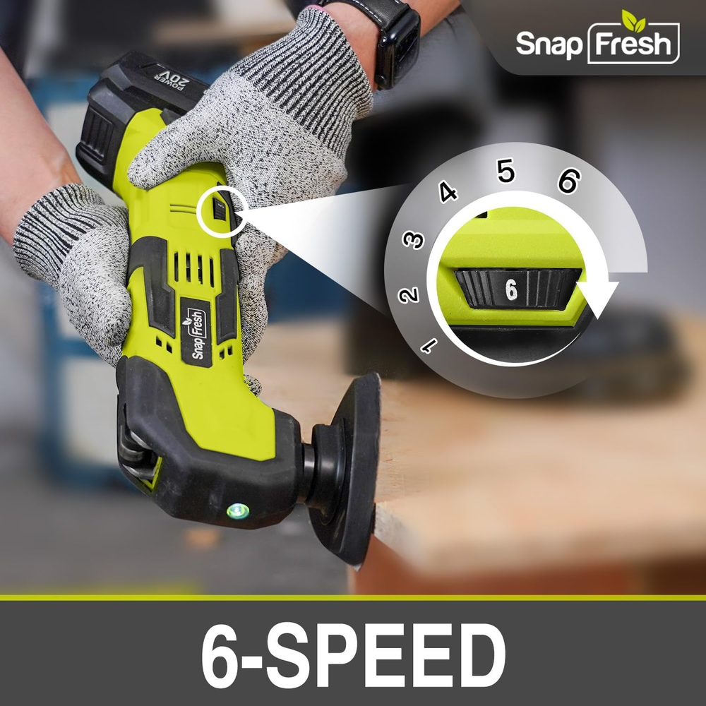 20V Cordless Oscillating Multi Tool Kit with 6 Speeds and 3.2° Angle