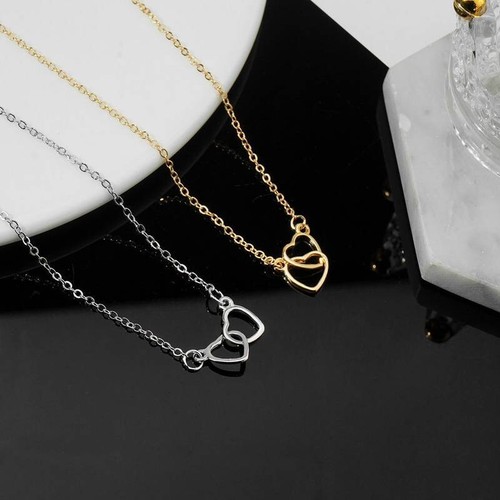 Double Heart Pendant Necklace. - Picture 8 of 19