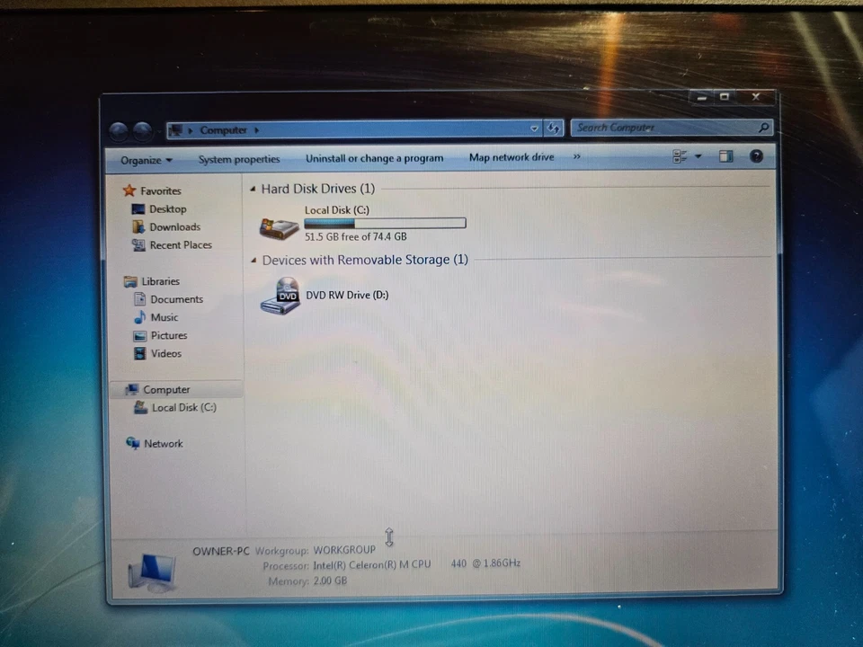 15" Advent 7201 Intel Celeron 1.86GHz 2GB Vintage Retro Legacy WIndows 7 Laptop - Image 2 of 4