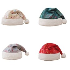 Christmas Hat Plush Santa Hat Warm Thick Santa Hat Adult Christmas Children Hat