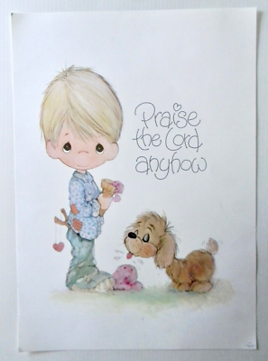 Precious Moments-Praise The Lord Anyhow-Vintage Poster Print