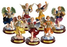 Juego 7 Arcángeles 3" Arcángeles San Miguel Rafael Gabriel Religioso Regalo Imagen