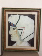 Arturo Carmassi olio su tela "Tanes" tela 75x60 quadro incorniciato 100x85