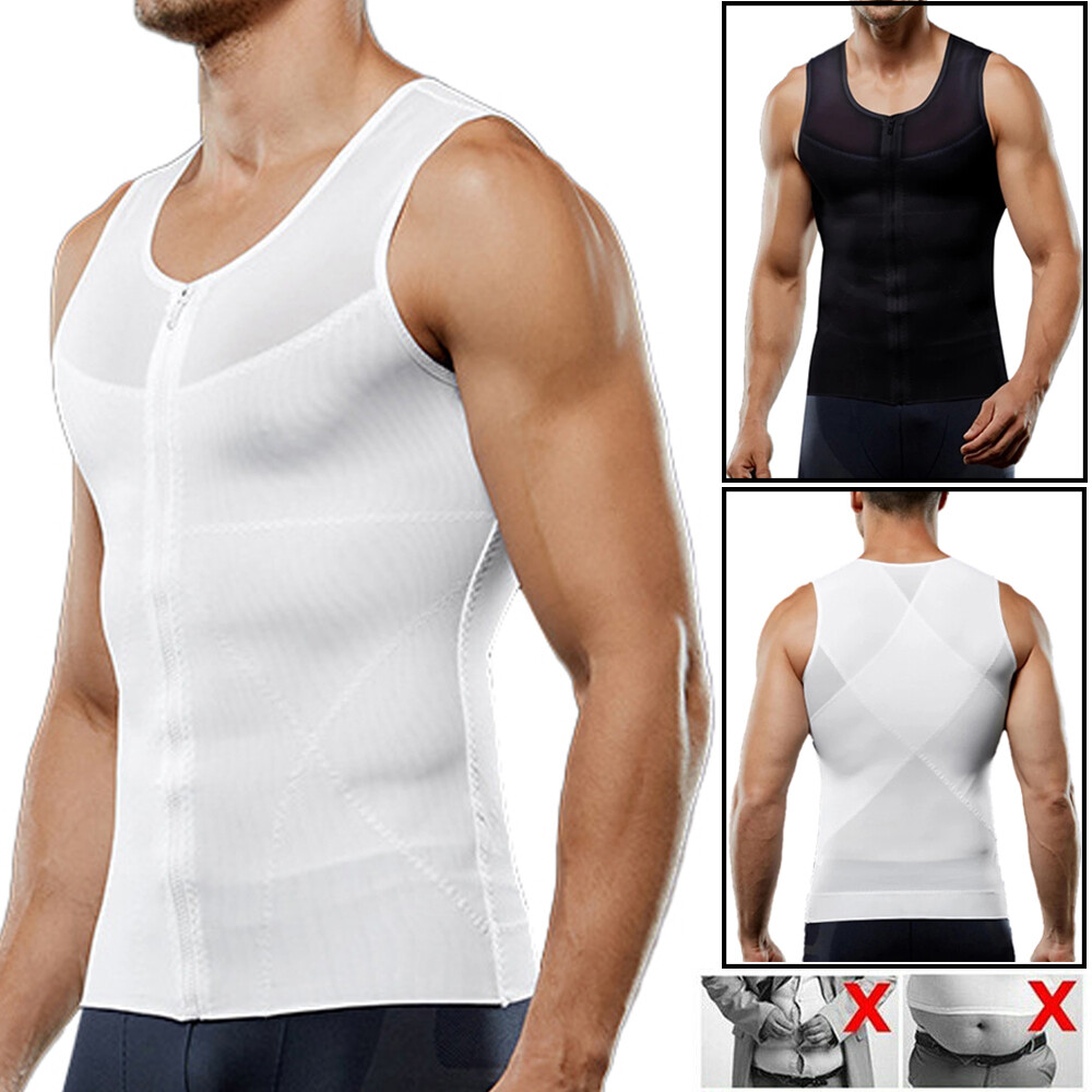 Men's Slimming Body Shaper T-Shirt for Tummy Control & Muscle Support