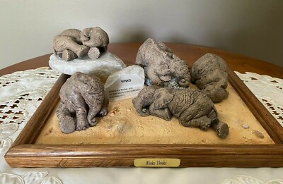 Elephant Winks Display w/ALL of the Winks Elephants by Martha Carey The Herd