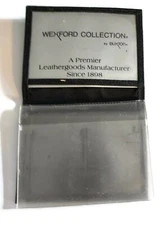 Wexford Front Pocket  Leather Double ID Window Cardcase,  Black