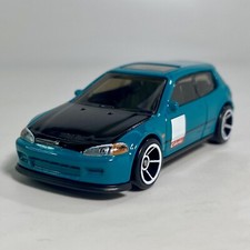 Honda Civic EG Honda Civic Series Teal Green 1:64 Diecast Diorama Model Car 2