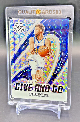 STEPHEN CURRY BLUE SILVER REFRACTOR INSERT WITH CASE NBA GOLDEN STATE WARRIORS - Picture 2 of 5