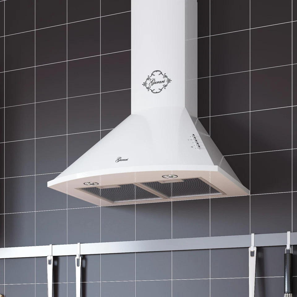 Dunstabzugshaube 60cm Gurari GCH046 1000m³/h Wandhaube Kaminhaube Weiß
