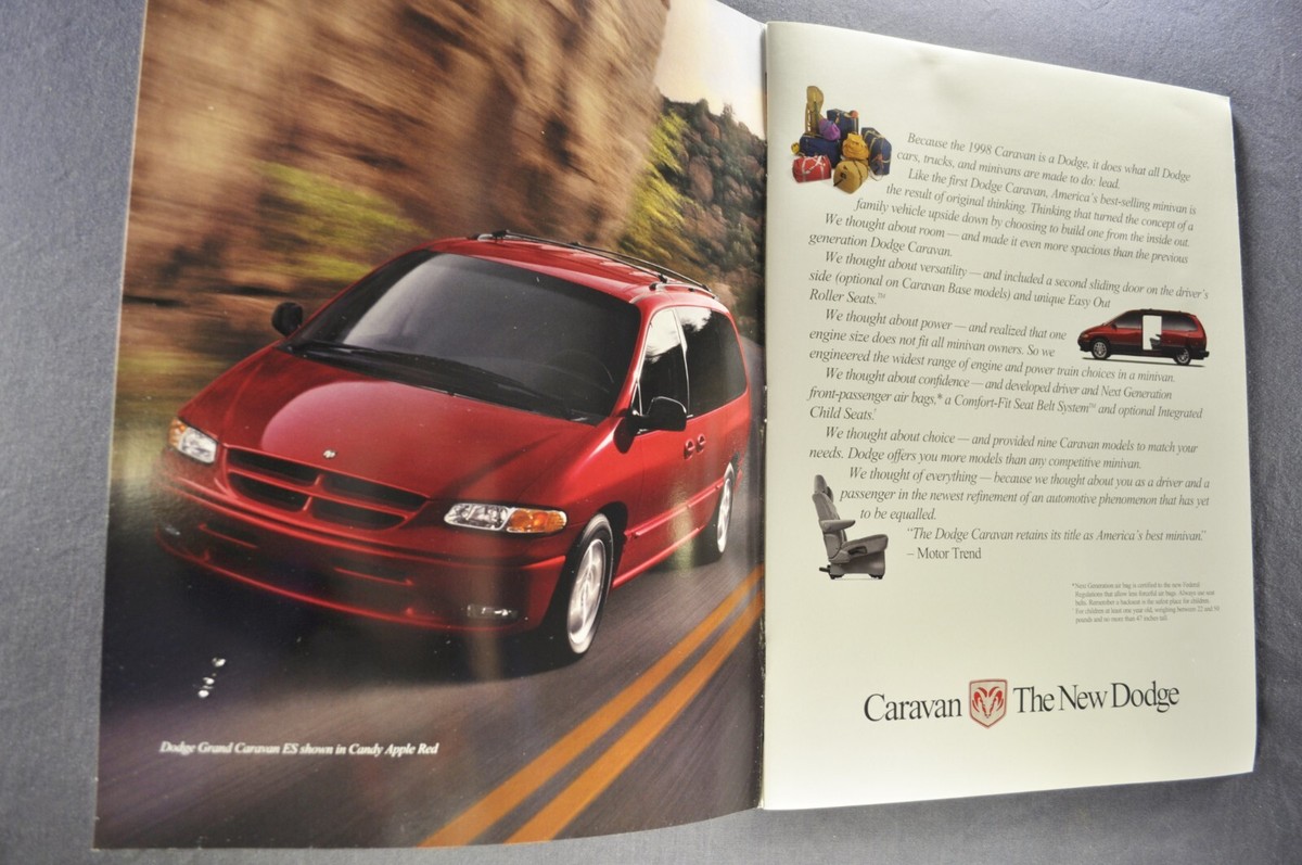 1998 Dodge Caravan Catalog Brochure Grand Minivan Nice Original 98