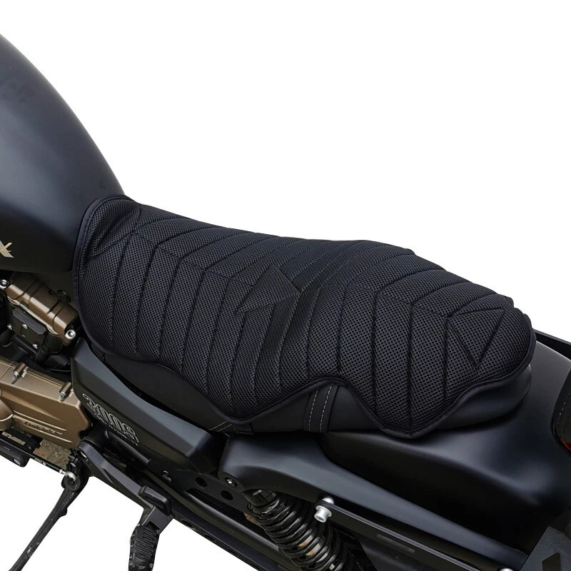 Cojín de asiento de motocicleta cojín cómodo funda de almohada de aire almohadilla de absorción de impactos negro Foto 2 de 4