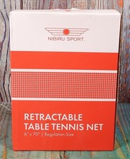 Nibiru Sport - Retractable Table Tennis Net - 6" X 70" - Regulation Size - NEW