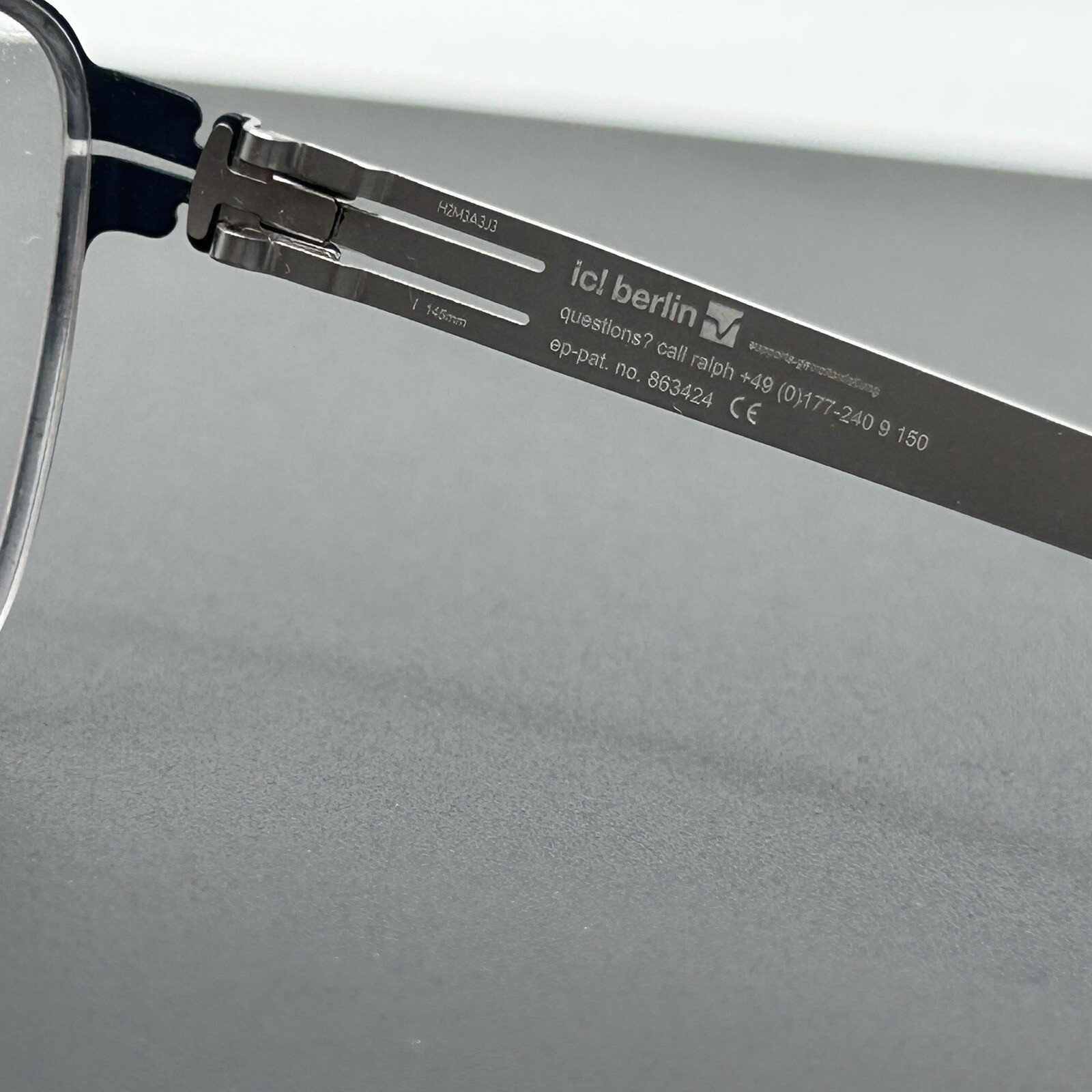 ic berlin Dr. Kauermann Marine Blue Pearl Eyeglasses Frame 5517145 ic