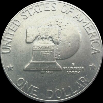 1976 P Eisenhower Type 2 Dollar About Uncirculated US Mint Coin AU Ike