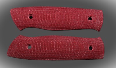Griffschalen-Paar 3D gefräst Micarta ''raspberry'' BRISA Trapper Messergriff