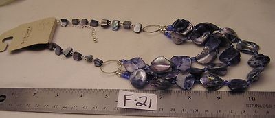 Quality 3 Strand Genuine Shell Rainbow Colors abalone Blue 17'' 20'' Necklace New 