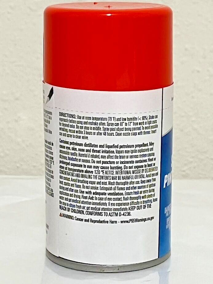 Testors Spray Paint Gloss Competition Orange 1628 Enamel 3oz Hobby
