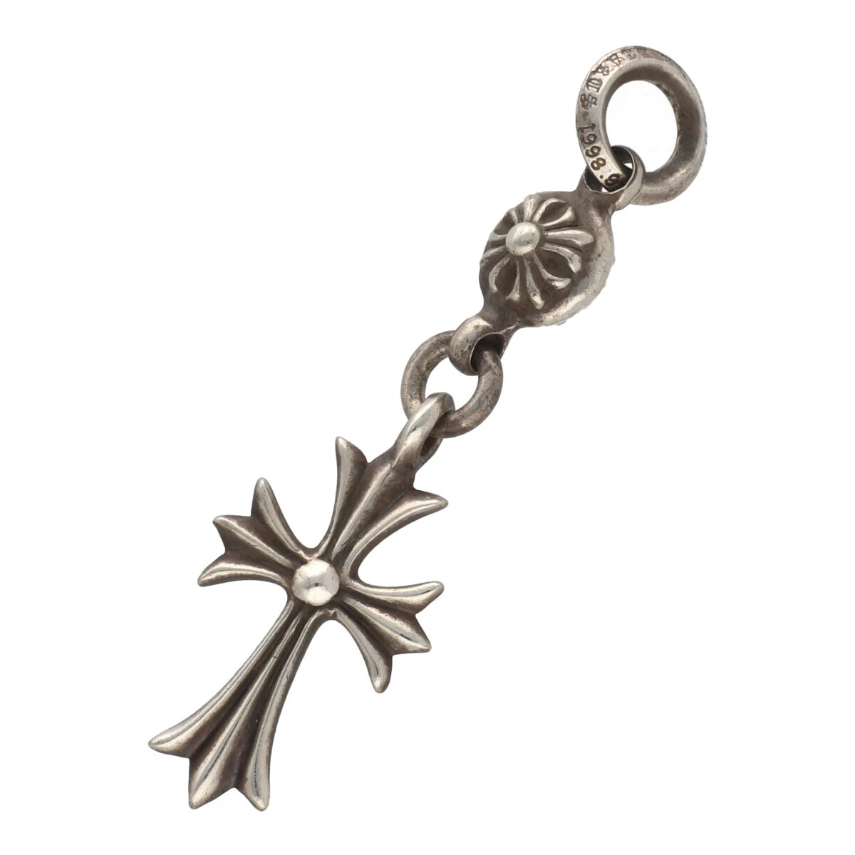 Used Chrome Hearts 1 Ball Tiny Ch Cross Charm Sv925 Silver