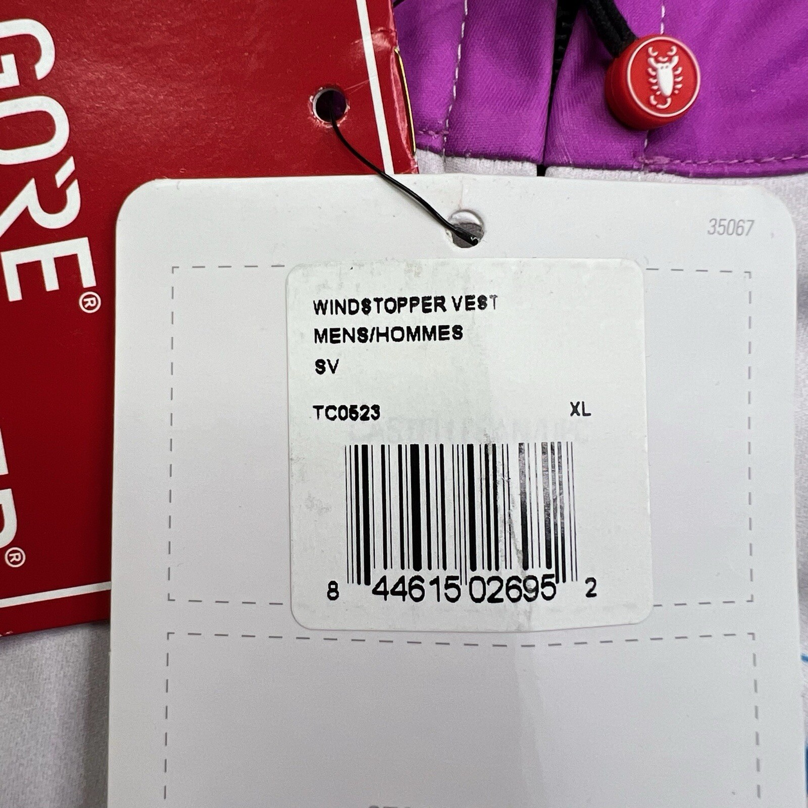 Castelli Wind Stopper Goretex Infinium Cycling Vest Size XL Coast To Coast NEW