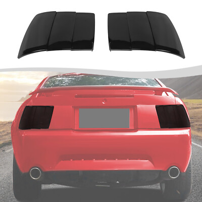 Smoked Black Tail Light Lamp Cover Guard Trim Kit Ford Mustang 1999-2004 New