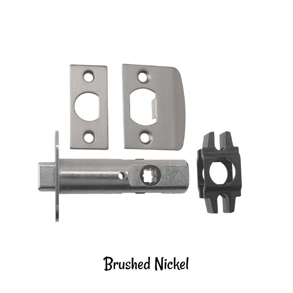 现代门锁适用于古董旋钮 2-3/8 英寸后背拉丝镍饰面 — 第 2/4 张图片