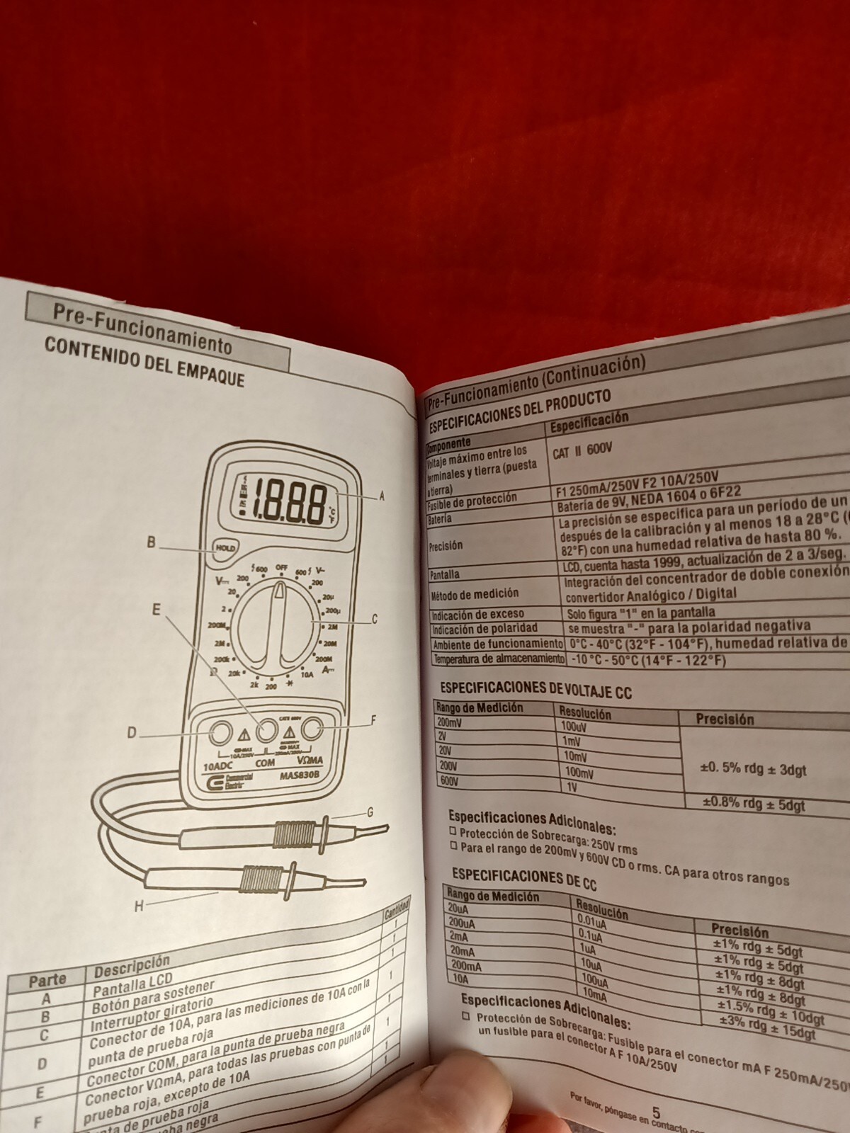 Commercial Electric MAS830B Digital ManualRanging Multimeter eBay