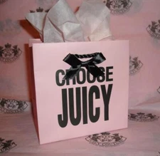 Juicy Couture Pink Gift Bags with Bow Great for gift giving New