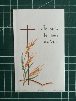 vt144 Pious Image - Cross and Ear of Wheat Marie Odile Larroze 1964 La Réole
