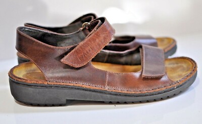 Naot Womens brown leather sandals EU 42 made in Israel | eBay display picture 1