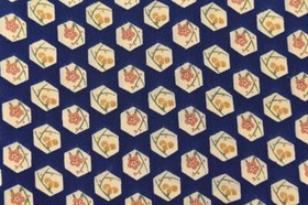 SILK JACKET JAPANESE KIMONO ROBE VINTAGE KOMON BLUE 3mt1674P