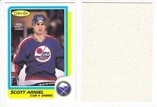 1986-87 OPC SCOTT ARNIEL BLANK BACK O Pee Chee Buffalo Sabres