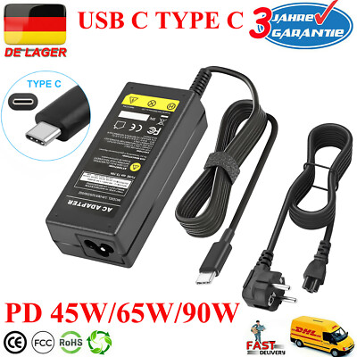 45/65/90W USB C Notebook Netzteil Type C Ladegerät für Lenovo Apple Dell HP Acer