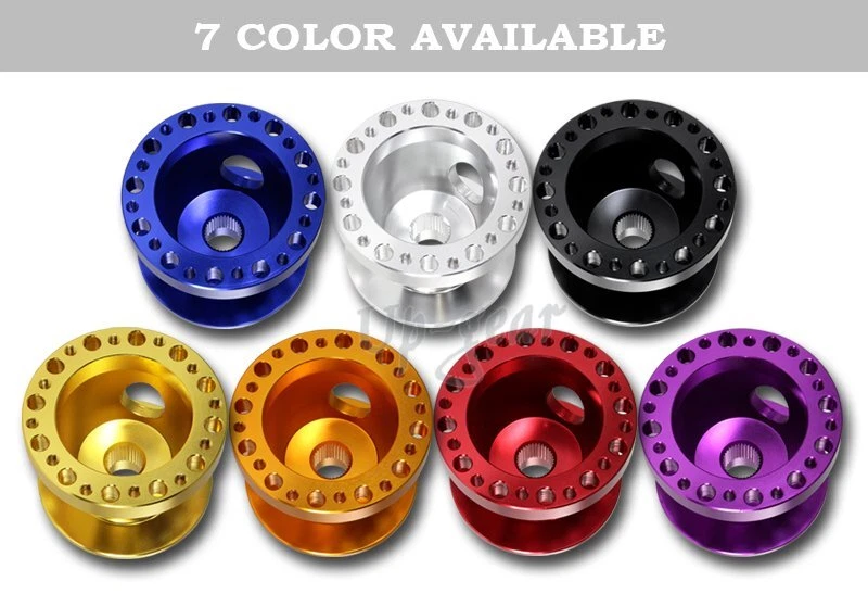 Adaptador HUB de 6 orificios para volante de aluminio negro Honda S2000 T6061 2000-2006 Foto 3 de 3