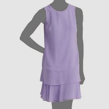 Lauren Ralph Lauren Women's Purple Georgette Shift Dress Size 6