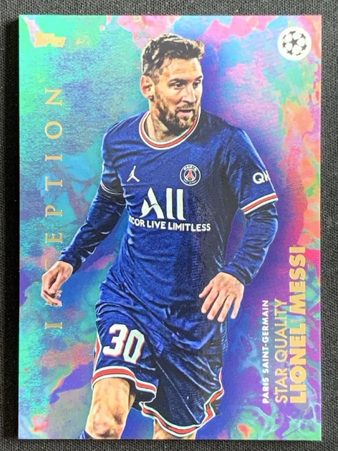 Lionel Messi 2021-22 Topps Inception UCL Star Quality Blue