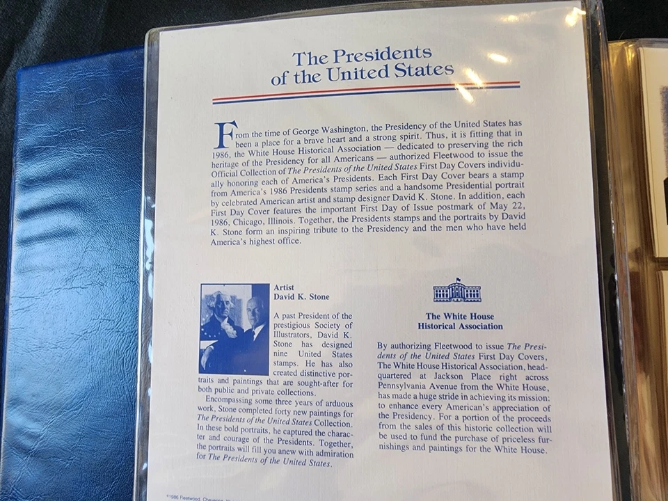 The Presidents of the United States First Day Cover Collection in binder - 1986 - Image 3 of 4