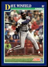 Dave Winfield 1991 Score #83 Angels MLB READ FREE SHIPPING AutographDen