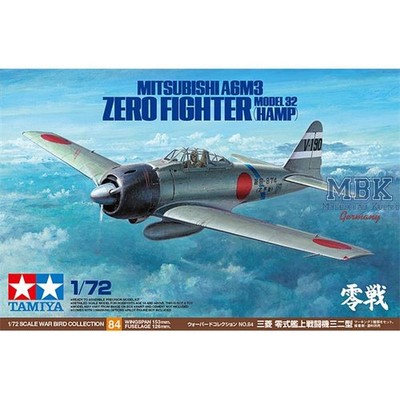TAMIYA 60784 Mitsubishi A6M3 Zero Fighter Model 32 (Hamp)