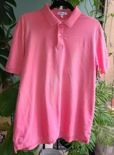 RARE Peter Millar Clay Rose Sunrise Pique Short Sleeve Med Polo Golf Crown Sport