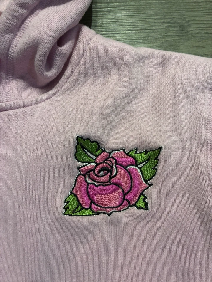 DISNEY PARKS Sudadera con Capucha Cremallera Mickey Mouse Ed Hardy Rosa Tatuaje Y2K Talla 2XL Rosa Foto 4 de 4