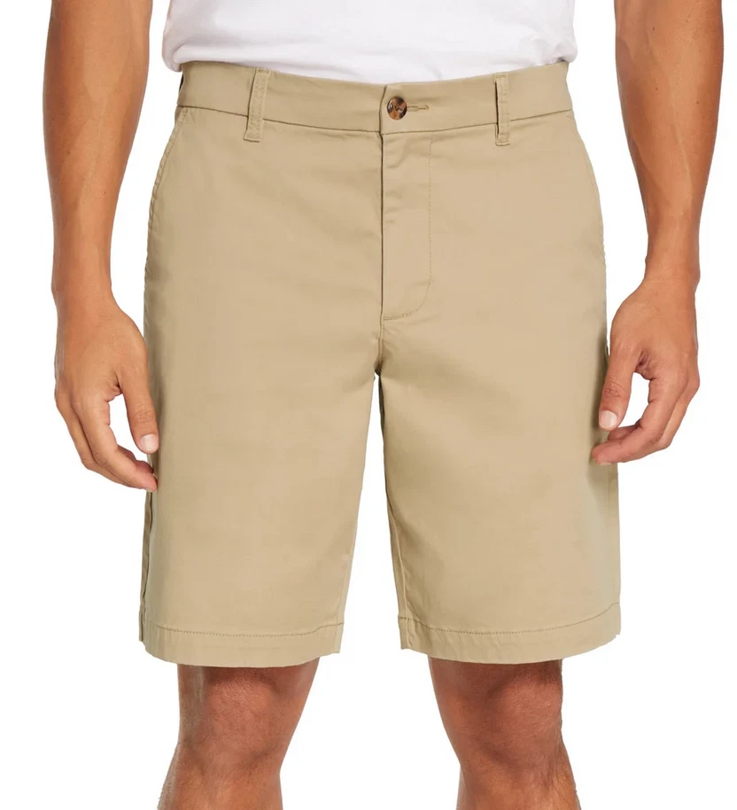 Gap Mens Flat Front Shorts, Tan, 38