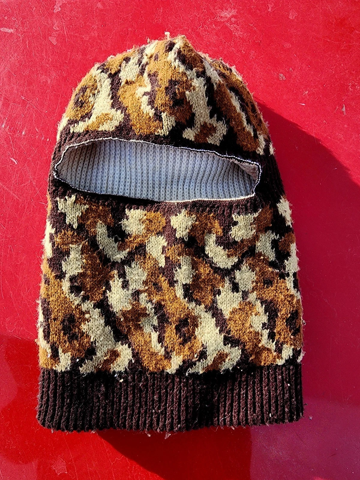 Vintage Wool Camo Ski Mask Winter Beanie Cap Hunting Hunter Outdoor Camouflage